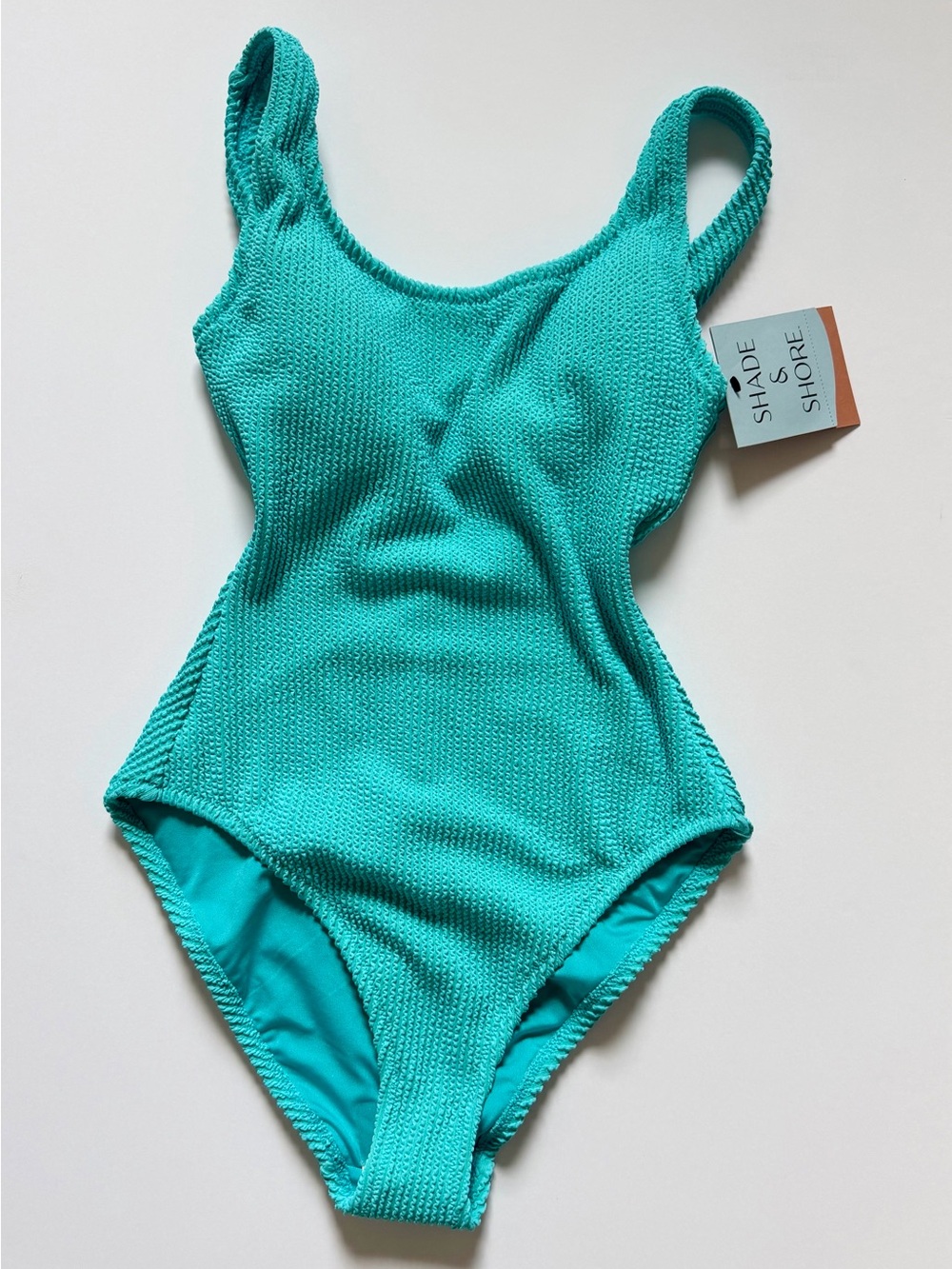 Shade & Shore Textured One Piece Swimsuit XS